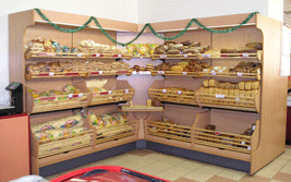 Торговые стеллажи для хлеба