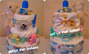 Тортики из подгузников-самый модный и полезный подарок для малыша