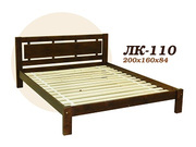 Кровать,  деревянная,  Лк- 110,  Скиф,  из массива хвойных пород деревьев
