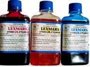 Набор 3 цвета (флакона) чернил для струйных принтеров «Lexmark»